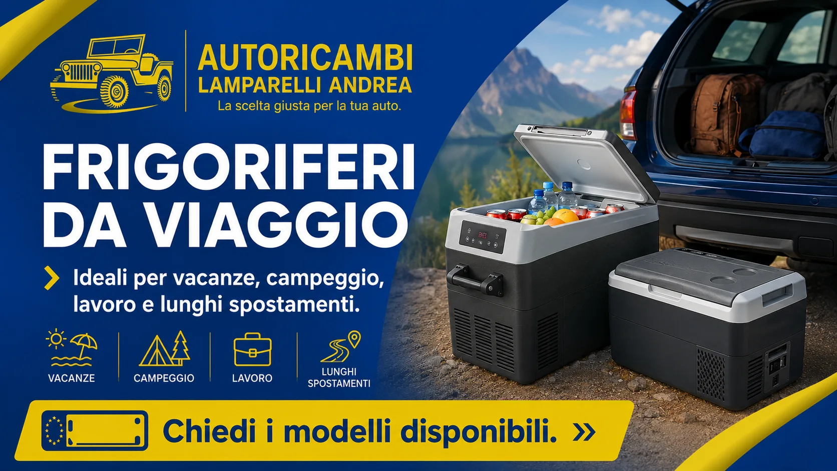 Frigoriferi da viaggio per vacanze, campeggio, lavoro e lunghi spostamenti