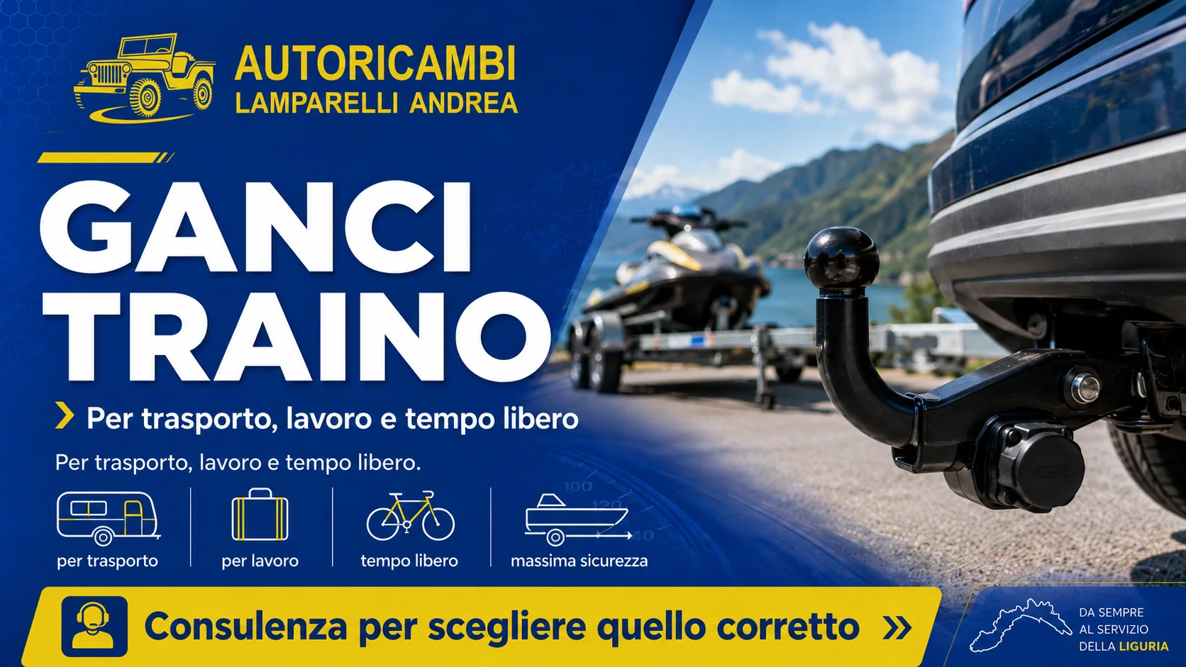 Ganci traino per trasporto, lavoro e tempo libero - Autoricambi Lamparelli Andrea